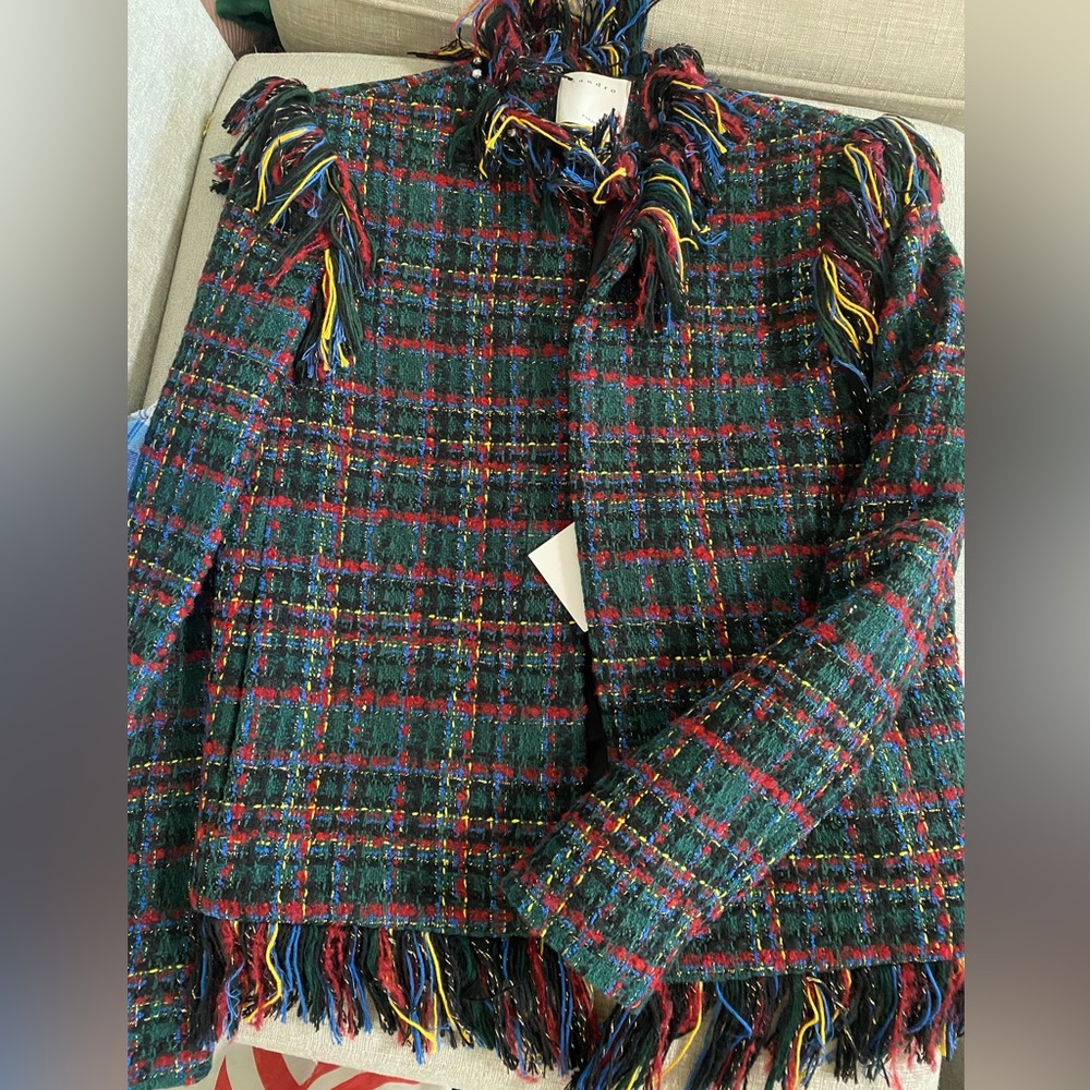 Sandro Multicolor Tweed Jacket 36